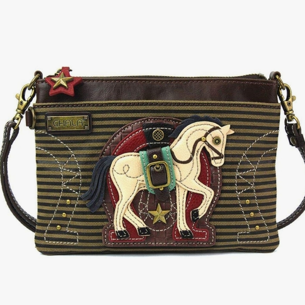Chala Horse Fabric Mini Crossbody Purse
